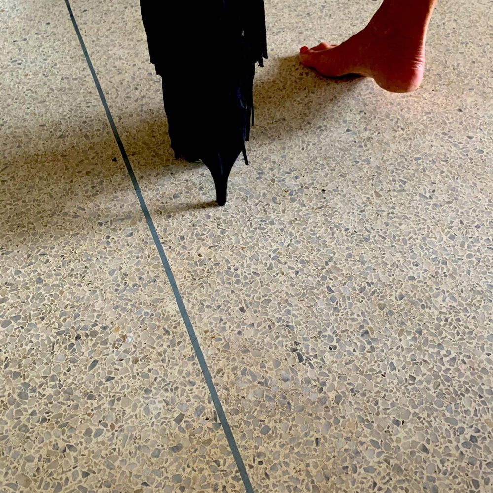 Black boots, 4 inch heel